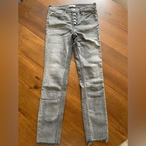 Free People Grey Straight Leg Jeans (W28)